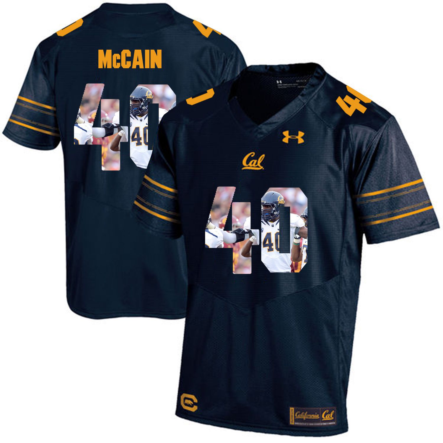 Men California Golden Bears #40 Chris McCain Dark blue Customized NCAA Jerseys1
